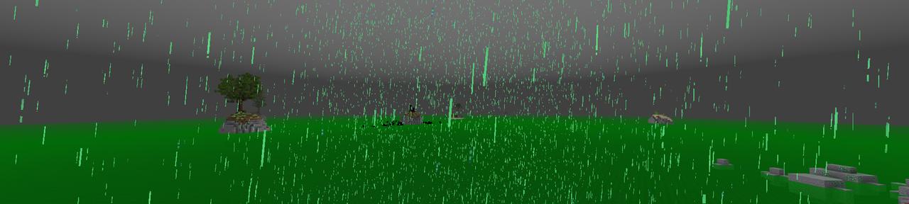 Panorama of the Minecraft Bedrock Marketplace product Acid Rain Survival created by Odyssey Builds.