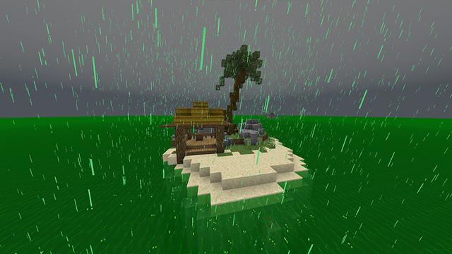 Screenshot of the Minecraft Bedrock Marketplace product Acid Rain Survival created by Odyssey Builds.