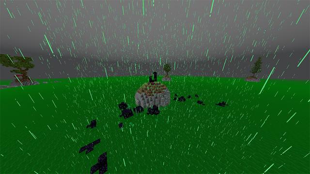 Screenshot of the Minecraft Bedrock Marketplace product Acid Rain Survival created by Odyssey Builds.