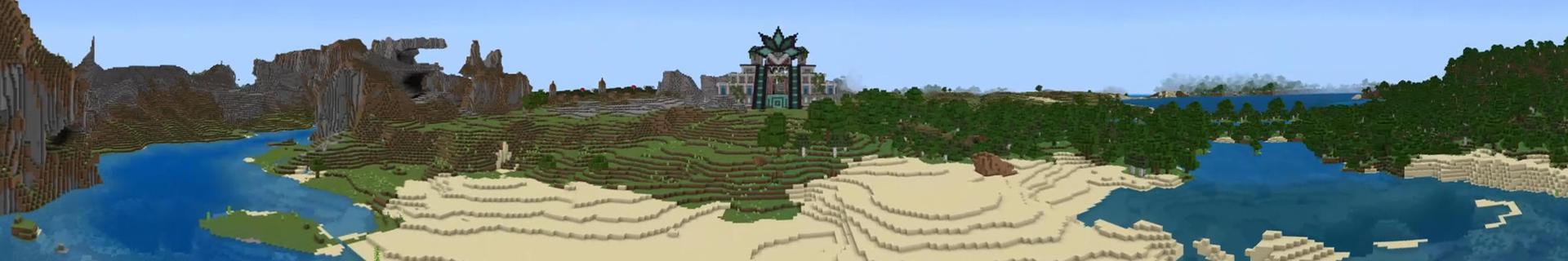 Panorama of the Minecraft Bedrock Marketplace product Ancient Temple created by Odyssey Builds.