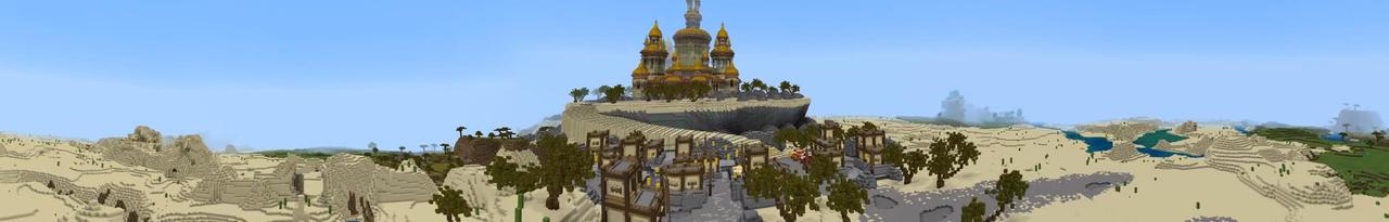 Panorama of the Minecraft Bedrock Marketplace product Arabian Castle created by Odyssey Builds.