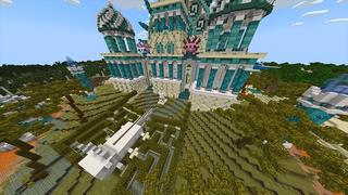 Screenshot of the Minecraft Bedrock Marketplace product Axolotl Temple created by Odyssey Builds.