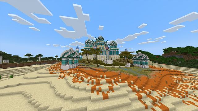 Screenshot of the Minecraft Bedrock Marketplace product Axolotl Temple created by Odyssey Builds.