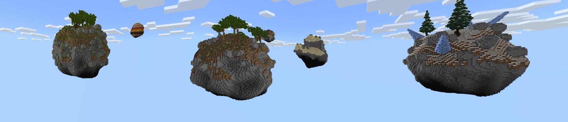 Panorama of the Minecraft Bedrock Marketplace product Biome Planets created by Odyssey Builds.
