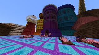 Screenshot of the Minecraft Bedrock Marketplace product Candy Castle created by Odyssey Builds.