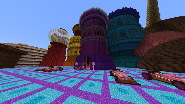Screenshot of the Minecraft Bedrock Marketplace product Candy Castle created by Odyssey Builds.