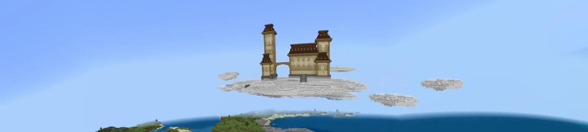 Panorama of the Minecraft Bedrock Marketplace product Cloud Base created by Odyssey Builds.