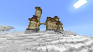Screenshot of the Minecraft Bedrock Marketplace product Cloud Base created by Odyssey Builds.