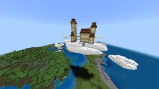 Screenshot of the Minecraft Bedrock Marketplace product Cloud Base created by Odyssey Builds.
