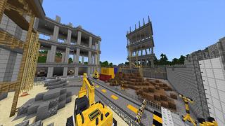 Screenshot of the Minecraft Bedrock Marketplace product Construction Site created by Odyssey Builds.