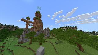 Screenshot of the Minecraft Bedrock Marketplace product Creeper Castle created by Odyssey Builds.