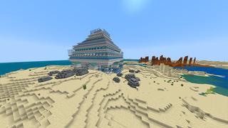 Screenshot of the Minecraft Bedrock Marketplace product Crystal Pyramid created by Odyssey Builds.
