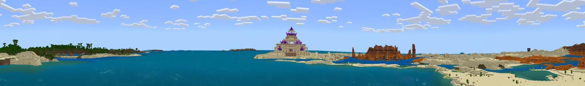 Panorama of the Minecraft Bedrock Marketplace product Crystal Temple created by Odyssey Builds.