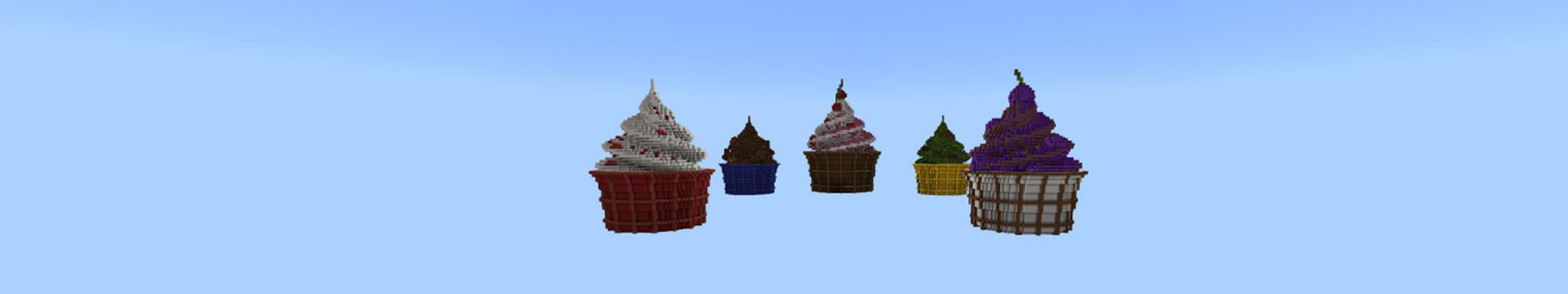Panorama of the Minecraft Bedrock Marketplace product Cupcake Skyblock created by Odyssey Builds.