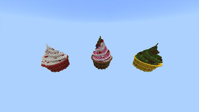 Screenshot of the Minecraft Bedrock Marketplace product Cupcake Skyblock created by Odyssey Builds.