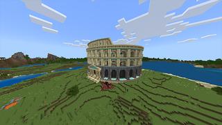 Screenshot of the Minecraft Bedrock Marketplace product Diamond Colosseum created by Odyssey Builds.