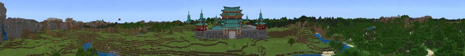 Panorama of the Minecraft Bedrock Marketplace product Diamond Dojo created by Odyssey Builds.