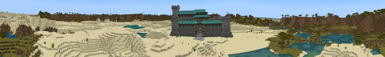 Panorama of the Minecraft Bedrock Marketplace product Diamond Fort created by Odyssey Builds.