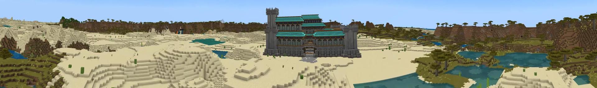 Panorama of the Minecraft Bedrock Marketplace product Diamond Fort created by Odyssey Builds.