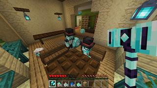 Screenshot of the Minecraft Bedrock Marketplace product Diamond Lucky Blocks created by Odyssey Builds.