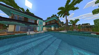 Screenshot of the Minecraft Bedrock Marketplace product Diamond Mansion created by Odyssey Builds.