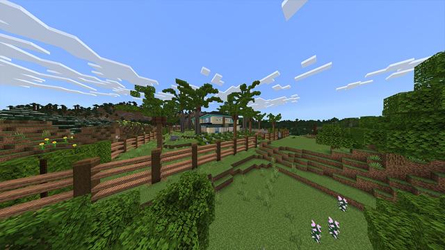 Screenshot of the Minecraft Bedrock Marketplace product Diamond Mansion created by Odyssey Builds.