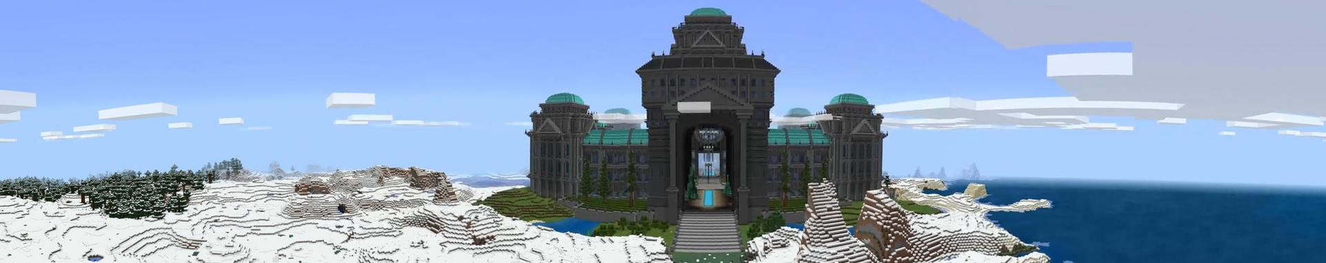 Panorama of the Minecraft Bedrock Marketplace product Diamond Palace created by Odyssey Builds.