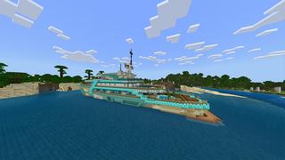 Screenshot of the Minecraft Bedrock Marketplace product Diamond Ship created by Odyssey Builds.