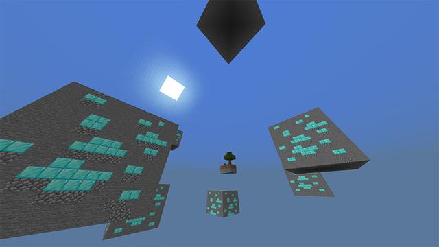 Screenshot of the Minecraft Bedrock Marketplace product Diamond Skyblock created by Odyssey Builds.