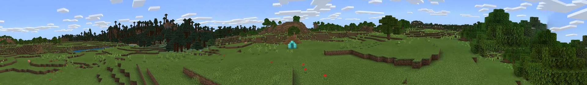 Panorama of the Minecraft Bedrock Marketplace product Diamond Underground Base created by Odyssey Builds.