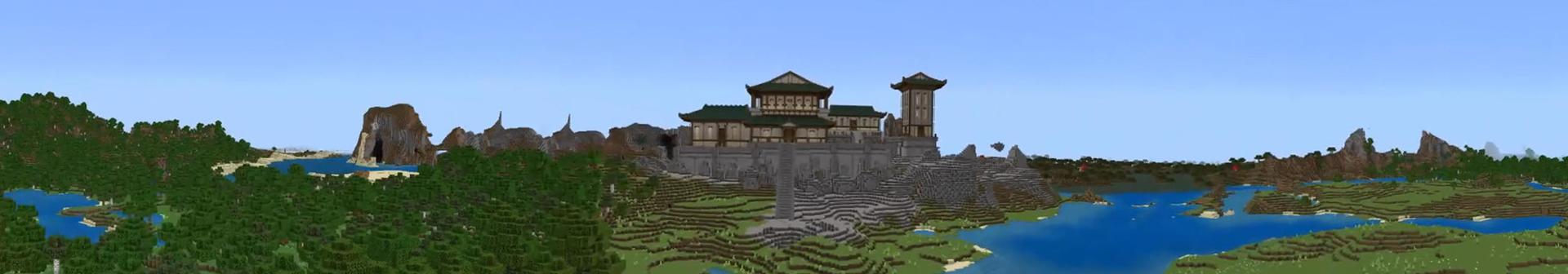 Panorama of the Minecraft Bedrock Marketplace product Dojo Base created by Odyssey Builds.