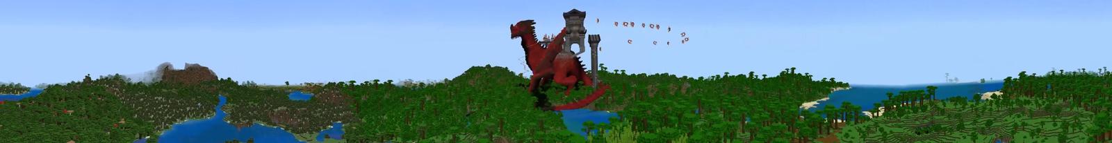Panorama of the Minecraft Bedrock Marketplace product Dragon Temple created by Odyssey Builds.