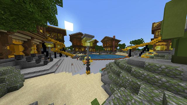 Screenshot of the Minecraft Bedrock Marketplace product Ducktopia created by Odyssey Builds.