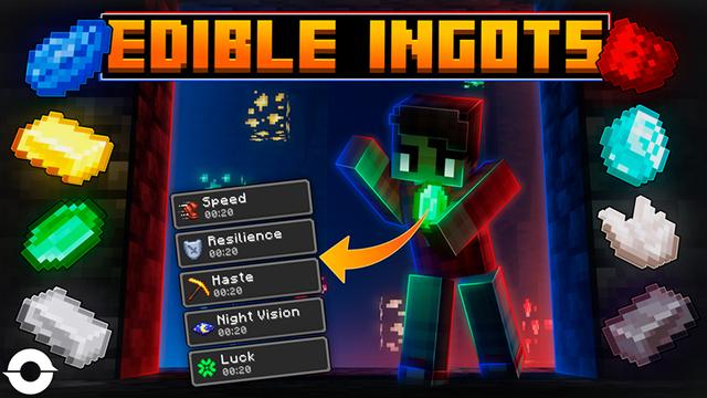 Thumbnail of the Minecraft Bedrock Marketplace product Edible Ingots created by Odyssey Builds.