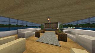 Screenshot of the Minecraft Bedrock Marketplace product Emerald Boat created by Odyssey Builds.