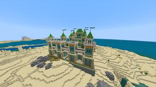 Screenshot of the Minecraft Bedrock Marketplace product Emerald Castle created by Odyssey Builds.