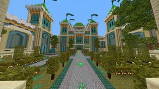 Screenshot of the Minecraft Bedrock Marketplace product Emerald Castle created by Odyssey Builds.