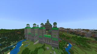 Screenshot of the Minecraft Bedrock Marketplace product Emerald Palace created by Odyssey Builds.