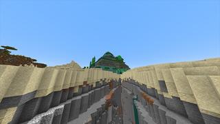 Screenshot of the Minecraft Bedrock Marketplace product Emerald Pyramid created by Odyssey Builds.