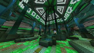 Screenshot of the Minecraft Bedrock Marketplace product Emerald Pyramid created by Odyssey Builds.