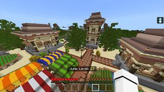 Screenshot of the Minecraft Bedrock Marketplace product Extreme Jumping created by Odyssey Builds.