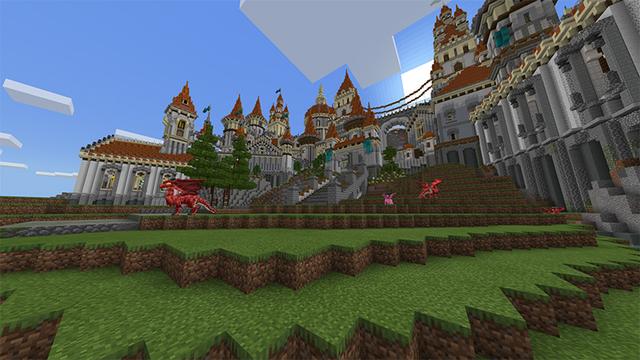 Screenshot of the Minecraft Bedrock Marketplace product Fantasy Castle created by Odyssey Builds.