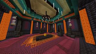 Screenshot of the Minecraft Bedrock Marketplace product Fire Castle created by Odyssey Builds.