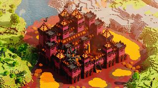 Thumbnail of the Minecraft Bedrock Marketplace product Fire Castle created by Odyssey Builds.