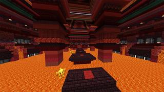 Screenshot of the Minecraft Bedrock Marketplace product Fire Pyramid created by Odyssey Builds.