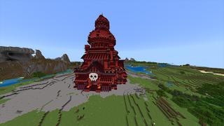 Screenshot of the Minecraft Bedrock Marketplace product Fire Temple created by Odyssey Builds.