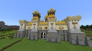 Screenshot of the Minecraft Bedrock Marketplace product Golden Castle created by Odyssey Builds.