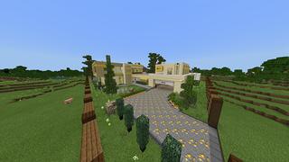 Screenshot of the Minecraft Bedrock Marketplace product Golden Mansion created by Odyssey Builds.