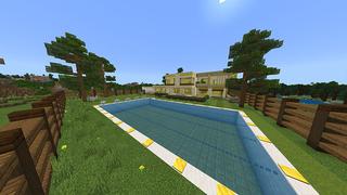 Screenshot of the Minecraft Bedrock Marketplace product Golden Mansion created by Odyssey Builds.