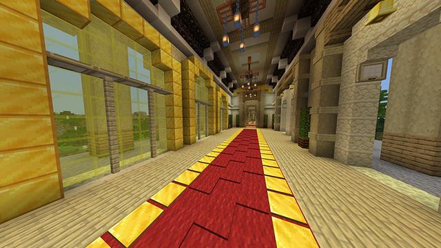 Screenshot of the Minecraft Bedrock Marketplace product Golden Palace created by Odyssey Builds.